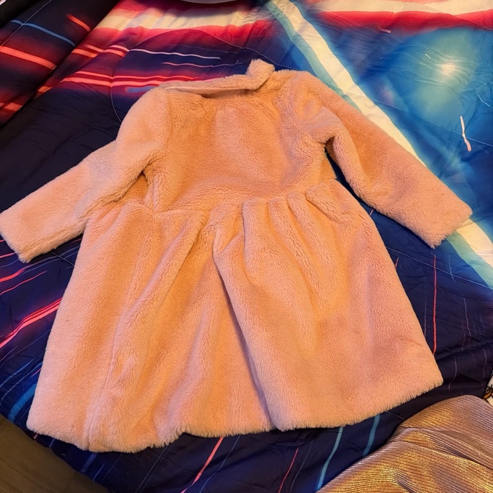 Nannette Pink Faux Fur Coat and Dress size 4T - Picture 7 of 7